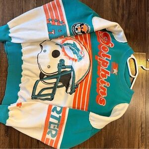 STARTER Teal and White Dolphins Kids Sweatshirt